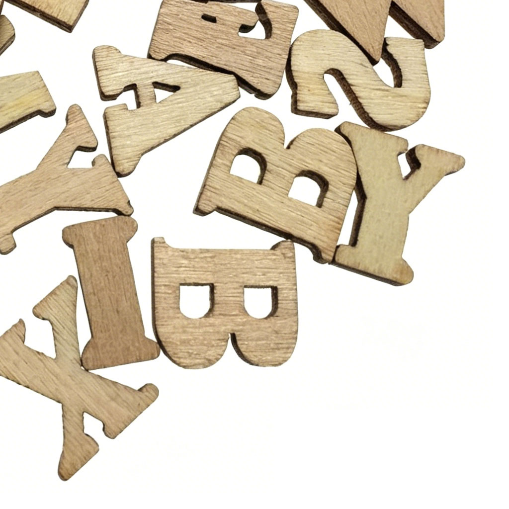 Art And Craft Letter Z - 500 قطعة، حروف خشبية صغيرة غير