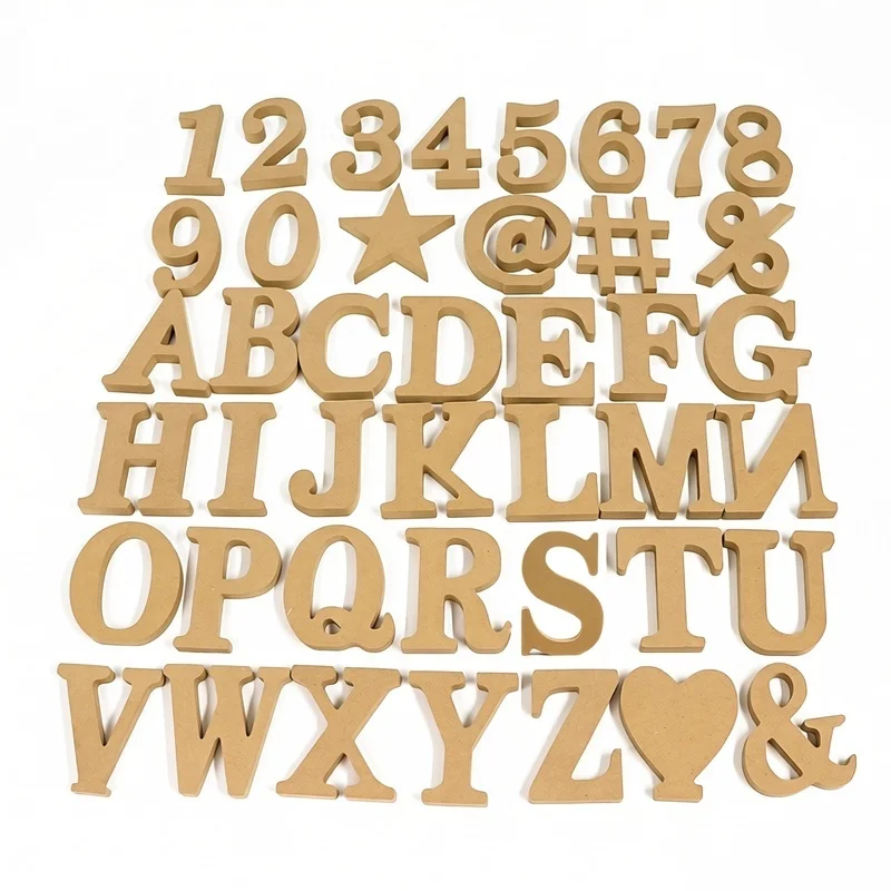 Art And Craft Letter Z - أرقام خشبية ملونة 0-9 وحروف A-Z