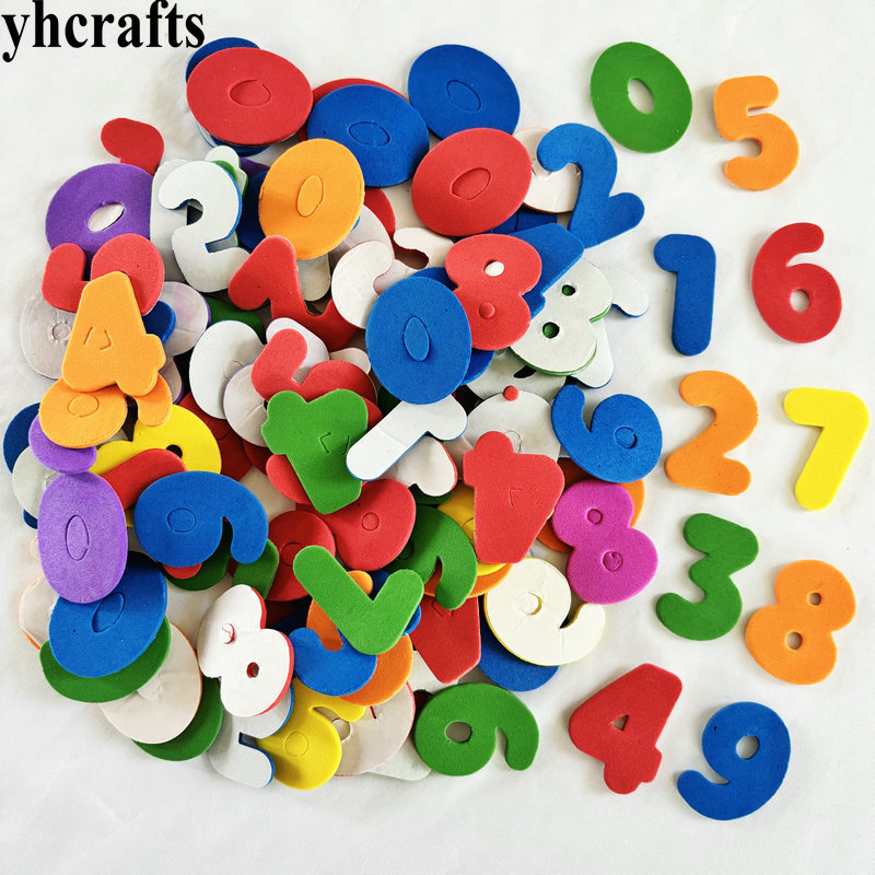 Art And Craft Letter Z - 150 قطعة مختلط الألوان 0-9 عدد