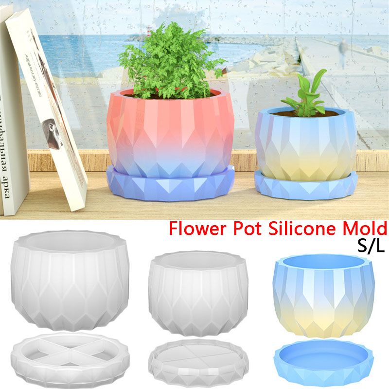 Art Craft Vase - 1 مجموعة قوالب زارع السيليكون لوعاء