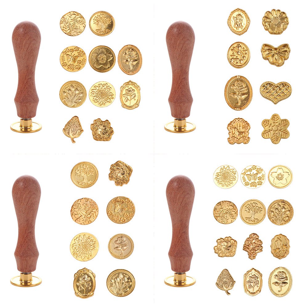Batik Wax Kit - 8/10/12 قطعة الرجعية ورنيش ختم رئيس