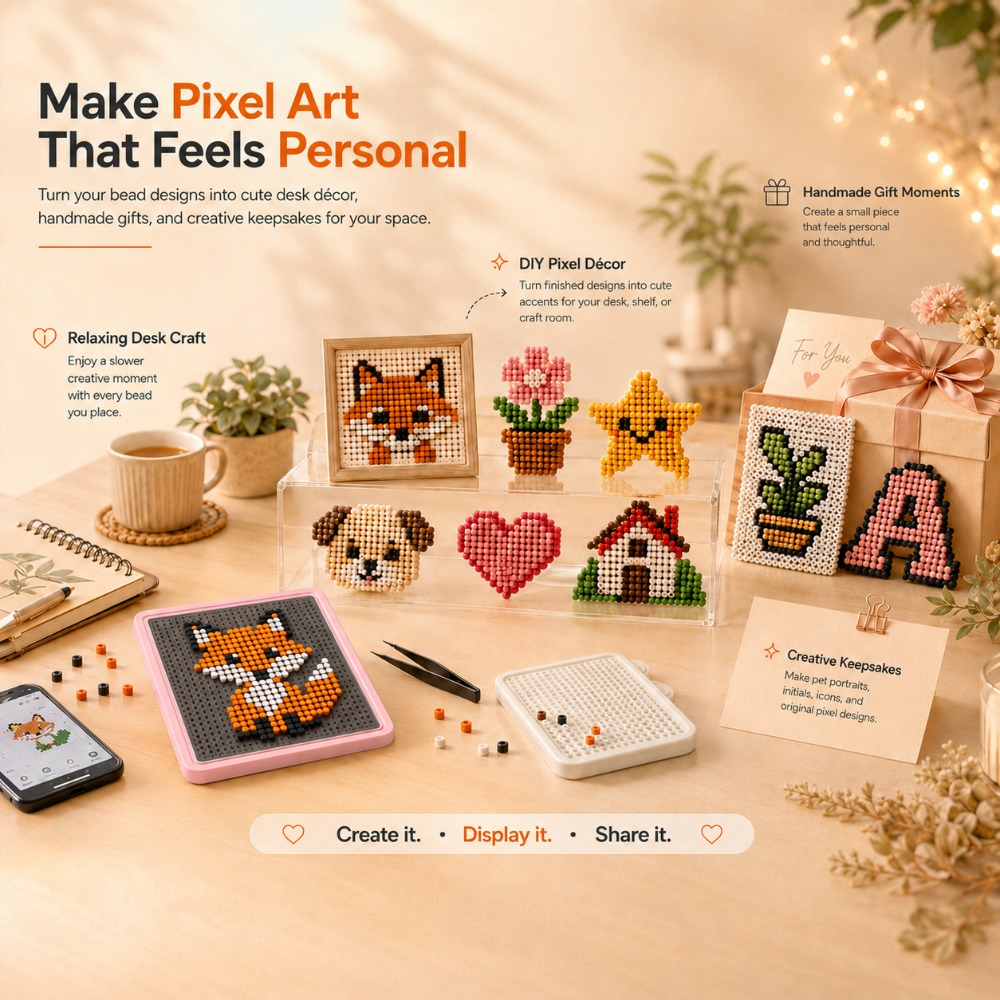 Art Craft Gifts - لوحة إضاءة LED ذكية بخرزات قابلة