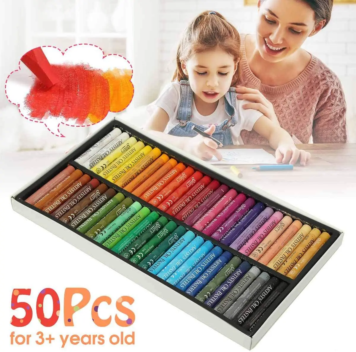 مجموعة ألوان الباستيل الزيتية  - مراجعة Chalk Pastel Set وسعره