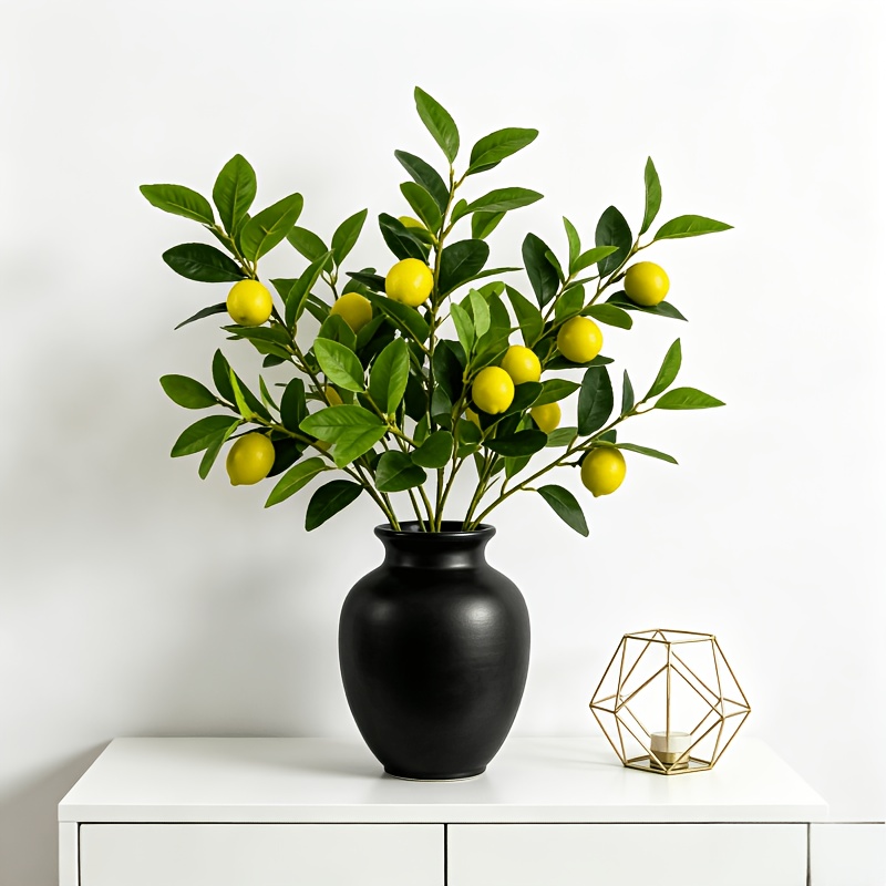 فروع ليمون اصطناعية، 3 رؤوس فر - مراجعة Art Craft Vase وسعره