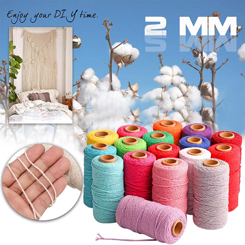 109 ياردة 2 مللي متر مكرامية ا - مراجعة Macrame Cord Cotton وسعره