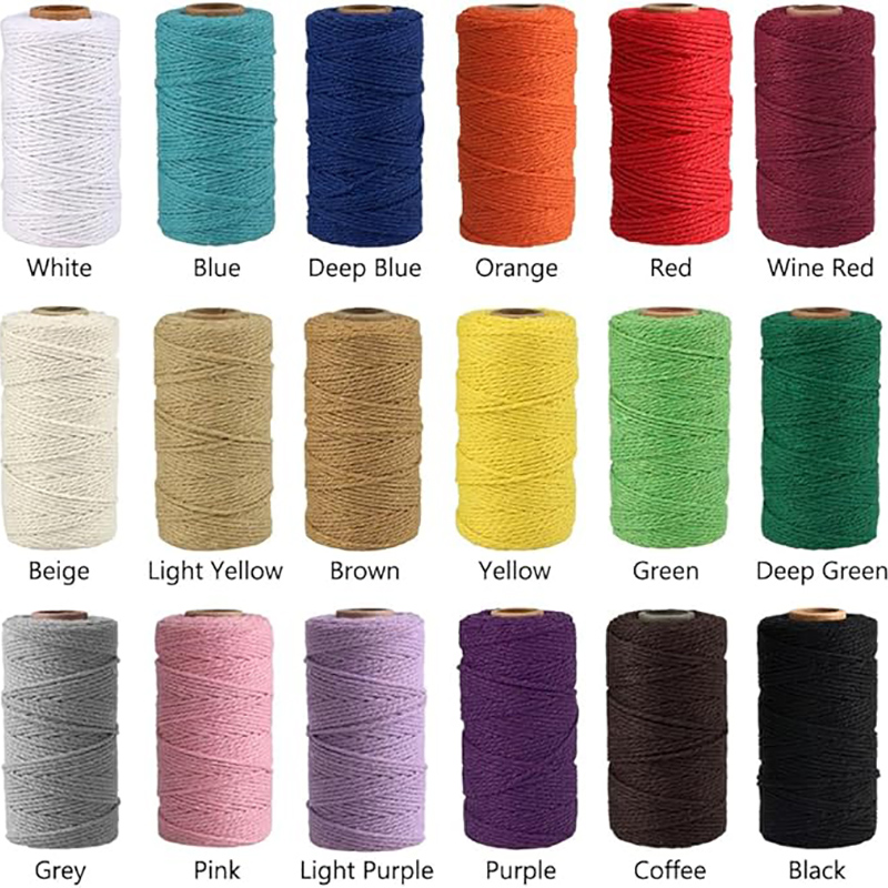 109 ياردة 2 مللي متر مكرامية ا - مراجعة Macrame Cord Cotton وسعره