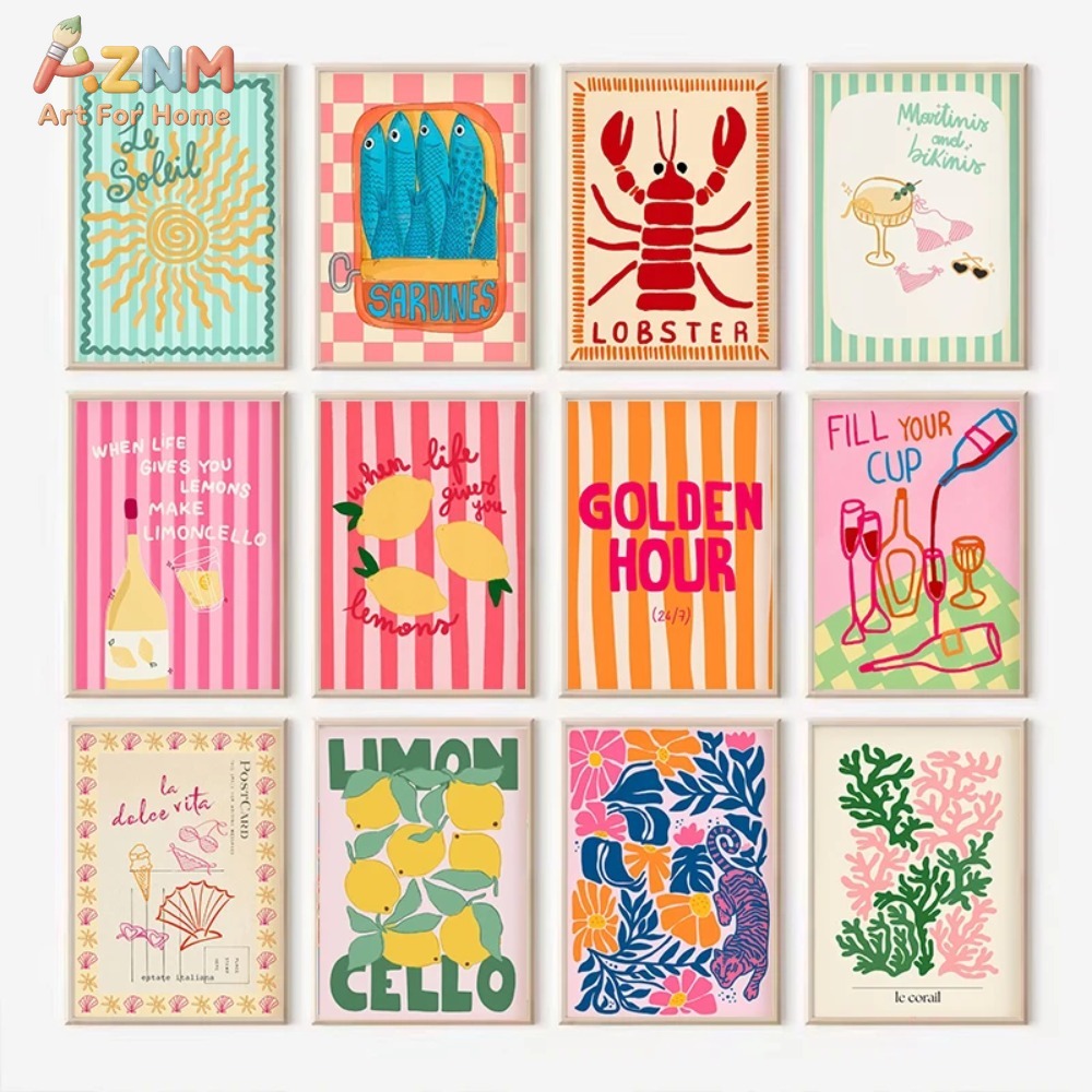 لوحة فنية ملونة من AZNM بتصميم - مراجعة Art Craft Kitchen وسعره