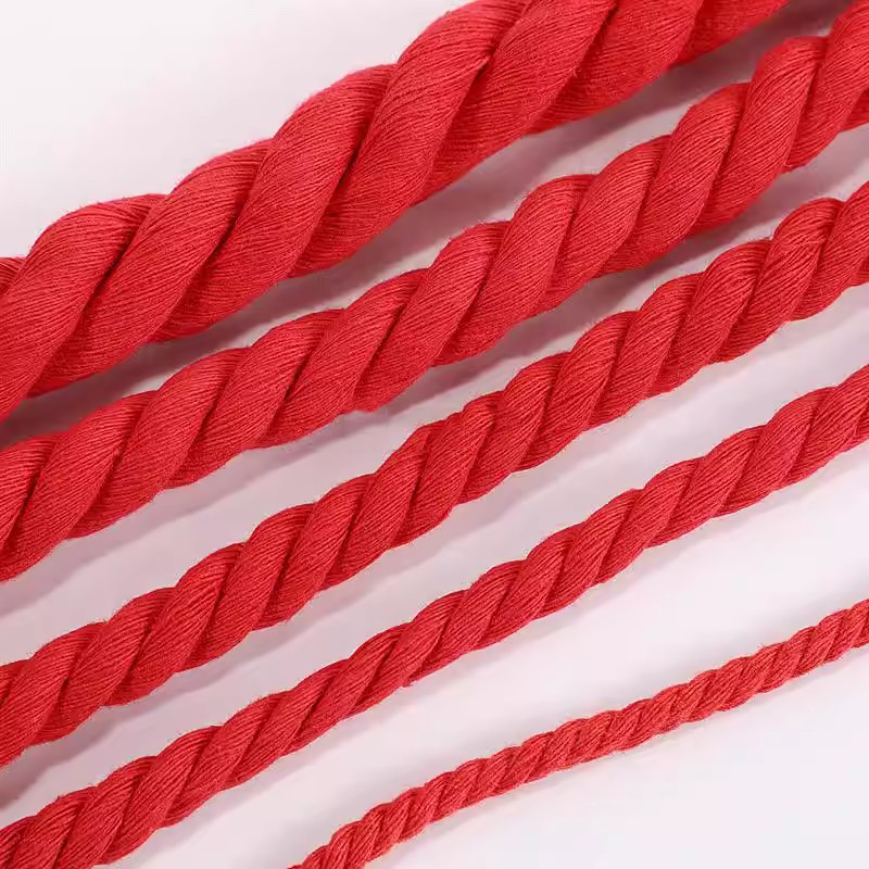 حبل قطني أحمر مجدول بطول 2/5/1 - مراجعة Macrame Cord Cotton وسعره