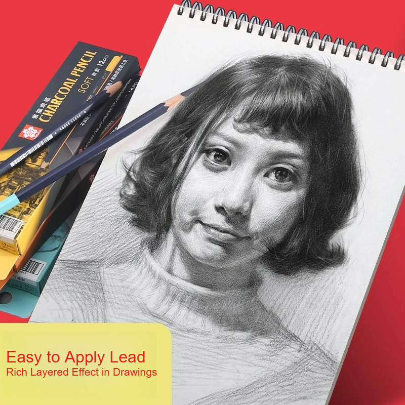 أقلام رسم ساكورا فحم ناعم/متوس - مراجعة Chalk Pastel Set وسعره