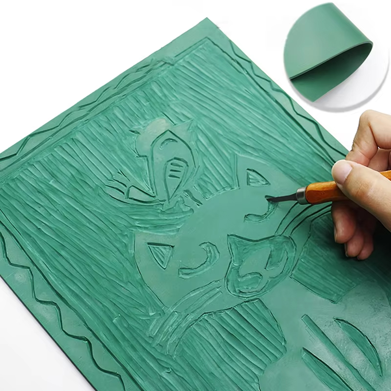 مجموعة أدوات نحت المطاط لصناعة - مراجعة Lino Printing Block وسعره